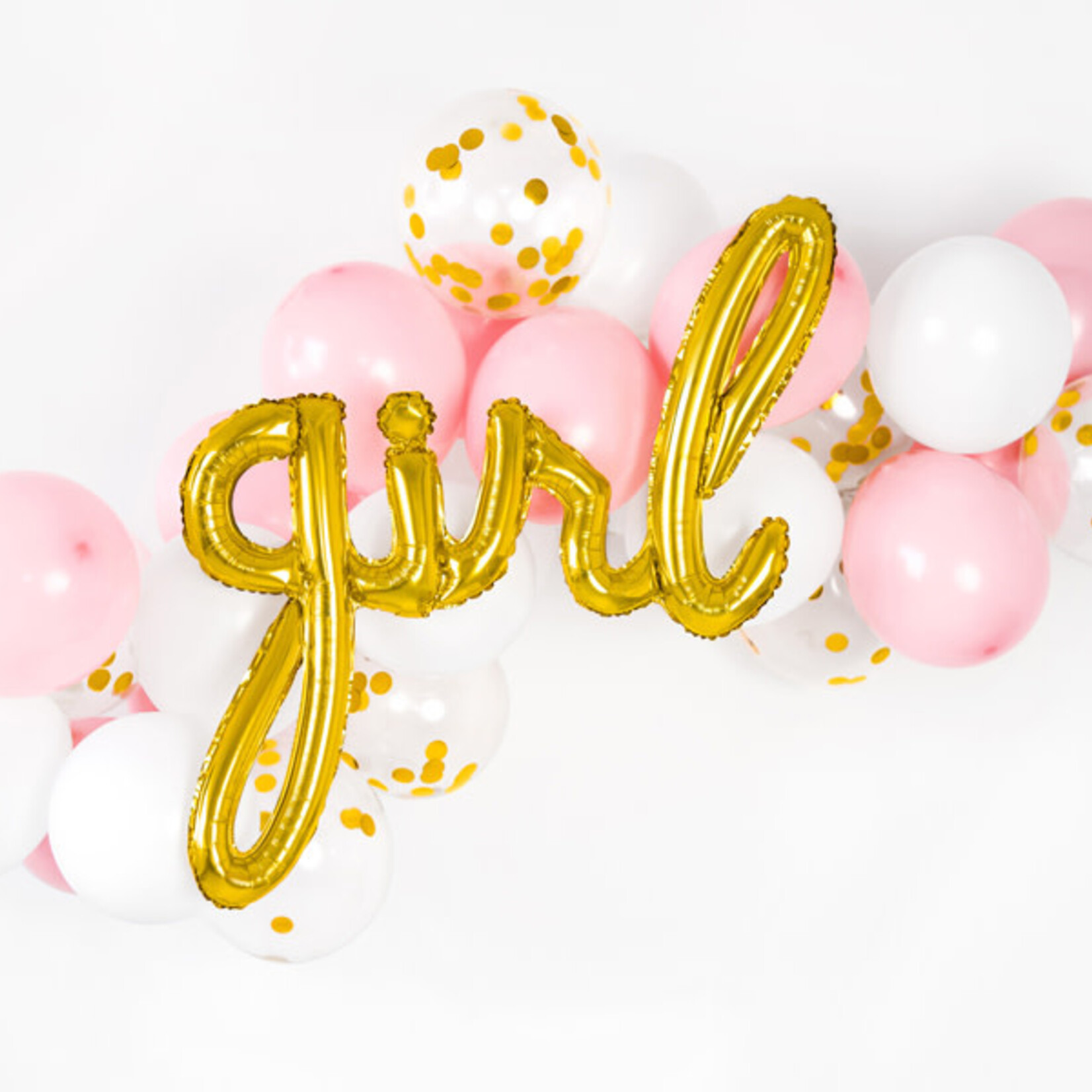 PD Foil balloon Girl, gold, 77x70cm