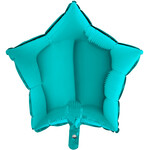 SMP star foil balloon turquoise 55 cm