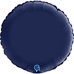 SMP circle foil balloon satin navy blue 45 cm
