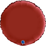 SMP circle foil balloon satin ruby red 45 cm