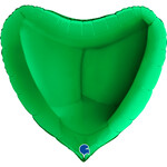 SMP heart foil balloon green 90 cm