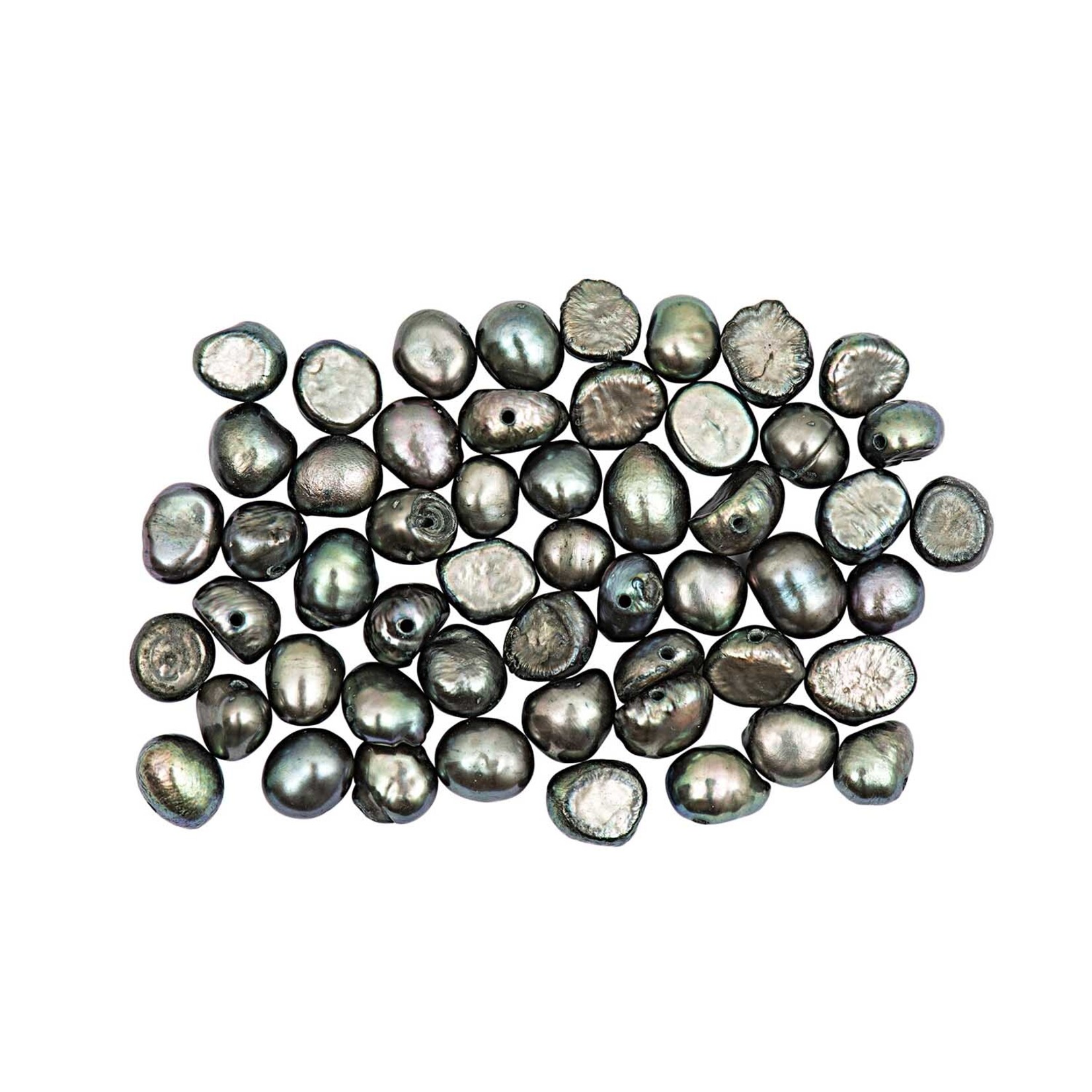 RICO FRESH-WATER PEARLS GREY APPROX. 30 PCS