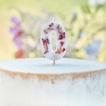 GINGERRAY PRESSED PETAL NUMBER 0 BIRTHDAY CAKE CANDLE