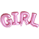 PD Foil Balloon Girl, 74x33cm, pink