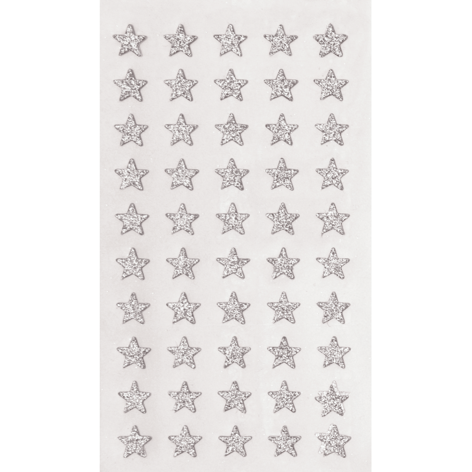 RICO Stickers stars glitter silver size S 10mm FSC mix