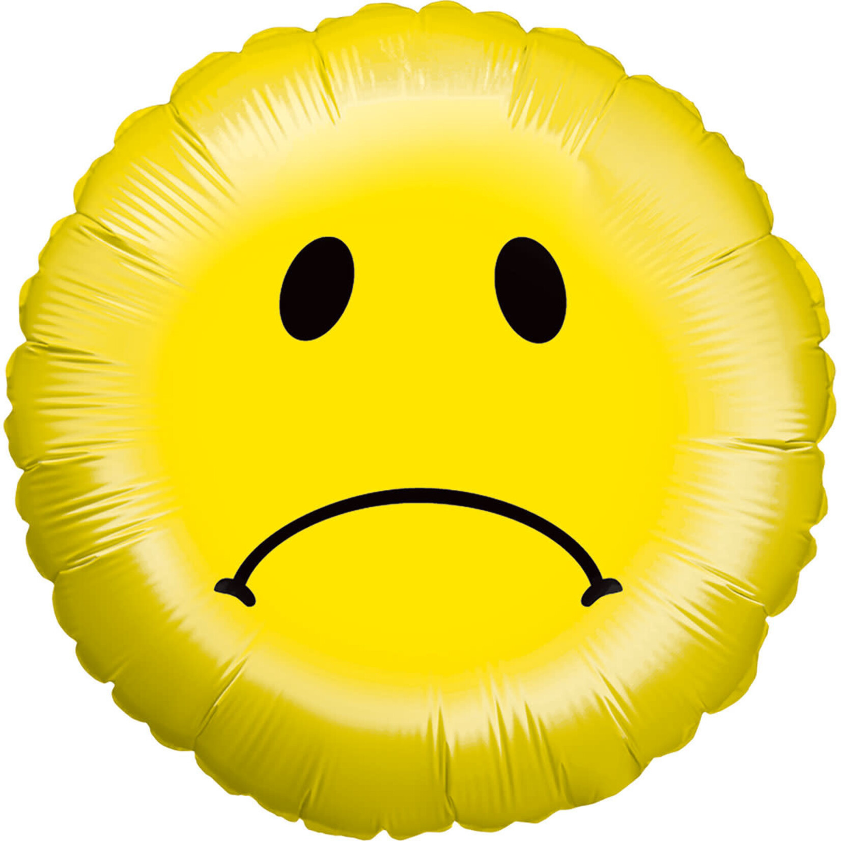 SMP sad face smiley circle foil balloon 45 cm