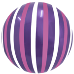 SMP Stripe Bubble Balloon Purple Pink 45 cm