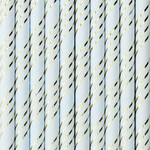 PD Paper straws, light blue, 19.5cm