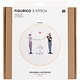 Rico NAY Embroidery kit Figurico Girlfriend & Boyfriend, picture Ø 20 cm, counted cross stitch