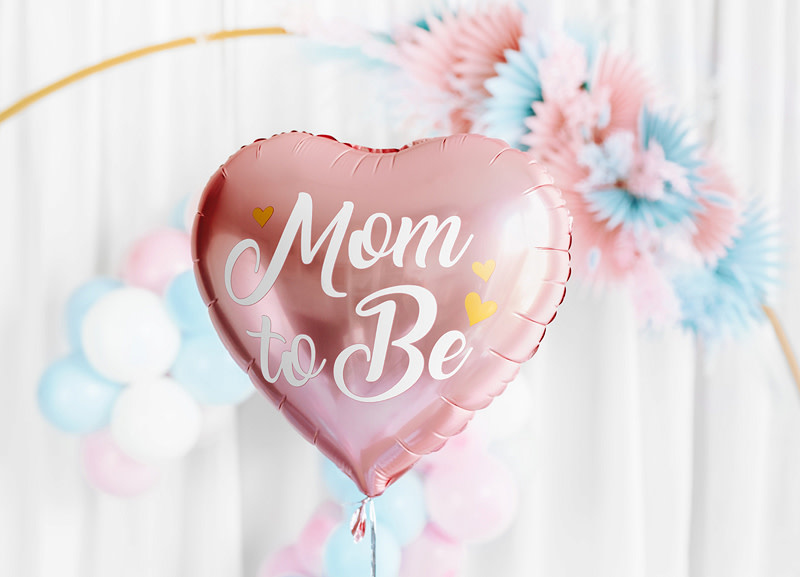 PD Foil balloon Mom to Be, 35cm, pink