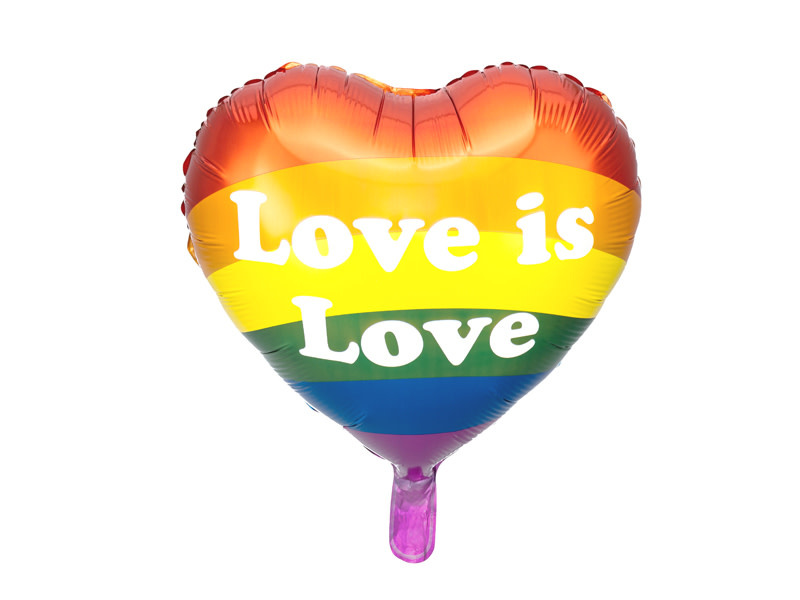 PD Foil balloon Love is Love, 35cm, mix