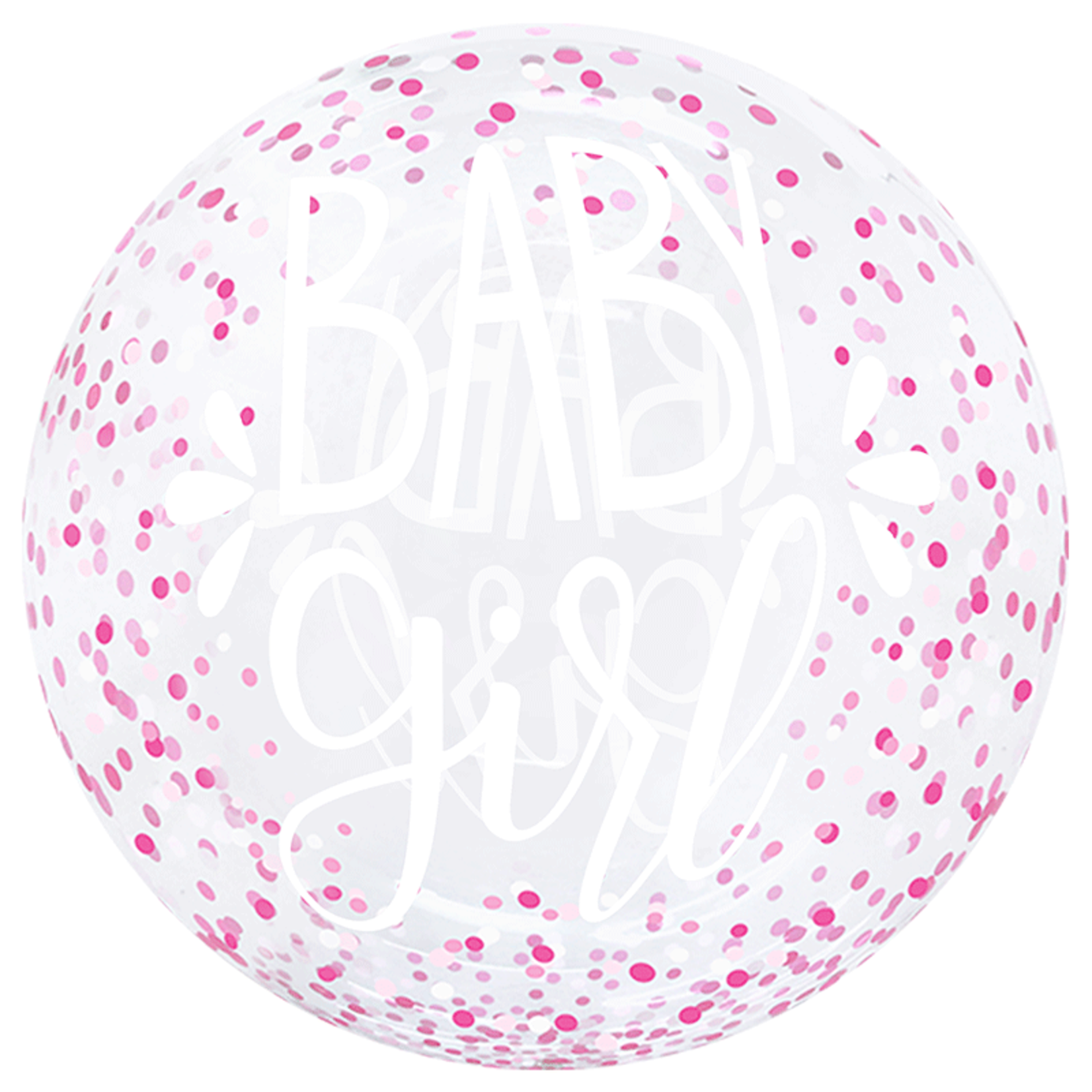 SMP clear printed baby girl bubble balloon 50 cm