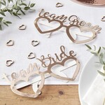 GINGERRAY ROSE GOLD FOILED TEAM BRIDE TEAM GROOM FUN GLASSES