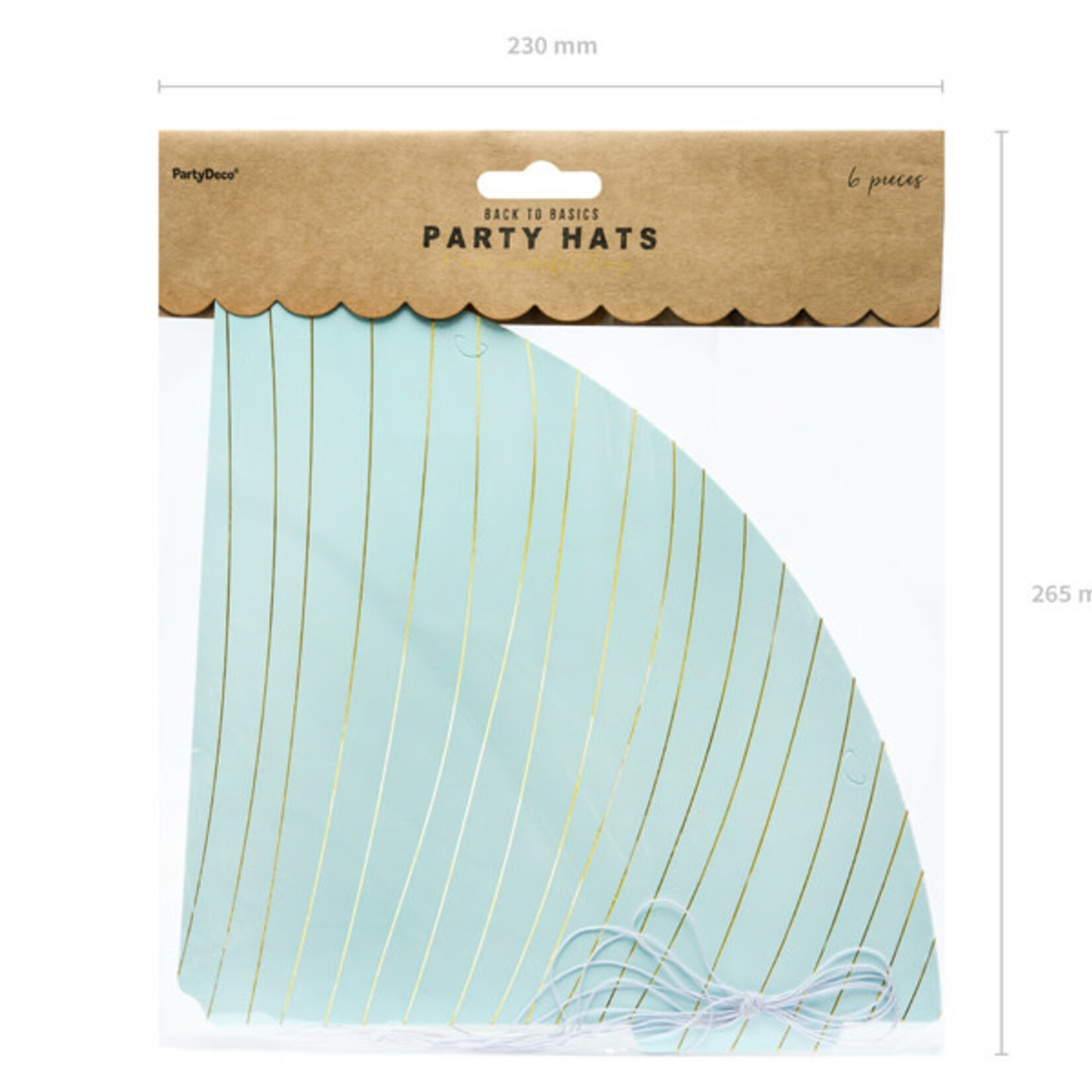 PD Party Stripes, light blue, 21cm