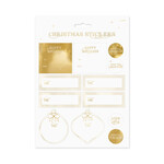 PD Christmas stickers, gold