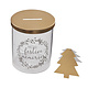 GINGERRAY Festive Memory Jar with Gold Tree Notelets