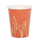 AF paper cups terracotta with gold flower 8 x