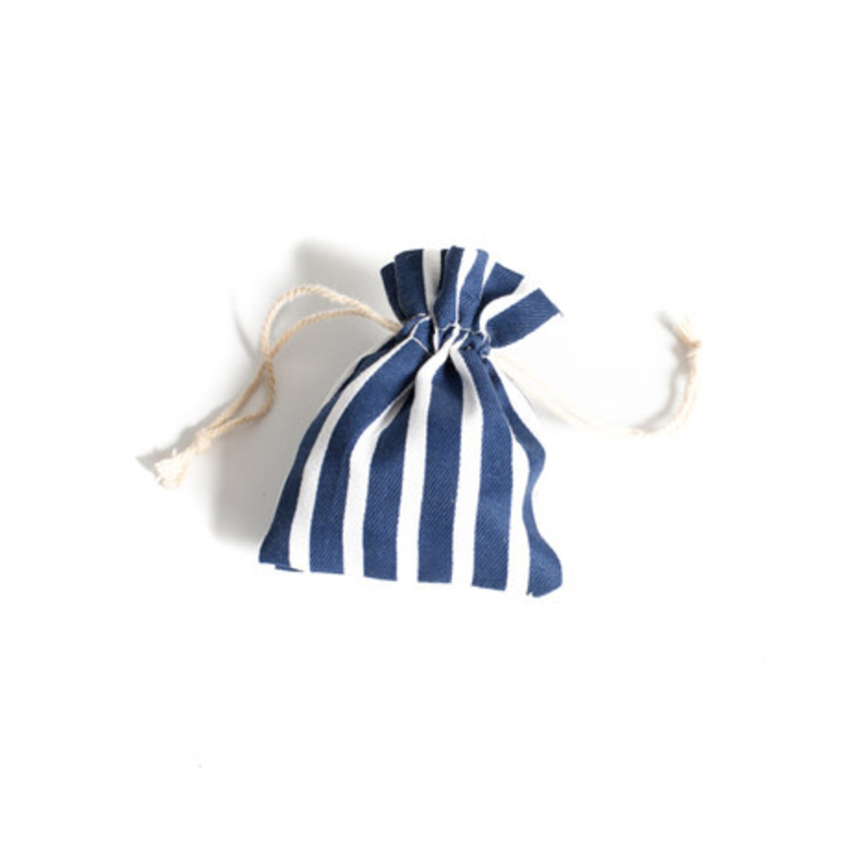 AF cotton gift bags blue stripe 7 x 9 cm, 5 pcs