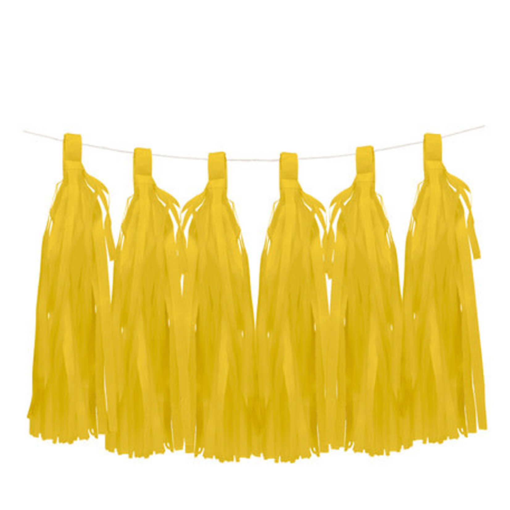 AF paper tassels yellow 35 cm 6 x