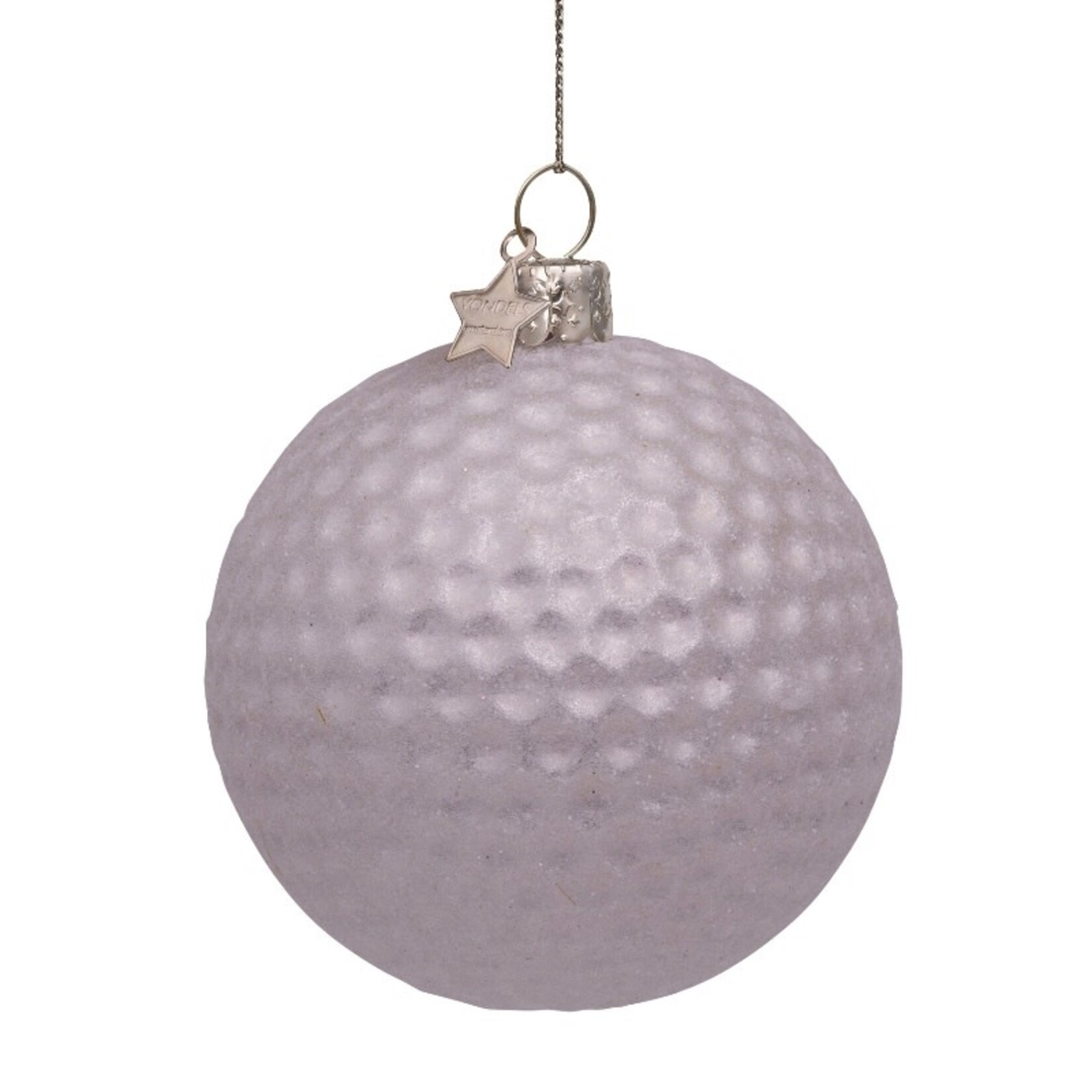 VS Ornament glass white golf ball H8cm