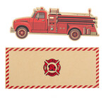 AF fireman invitations with envelope 8 x
