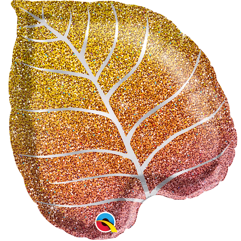 SMP glitter autumn leaf foil balloon 53 cm