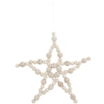 RICO Wooden bead hanger star tall, 23x26x2cm