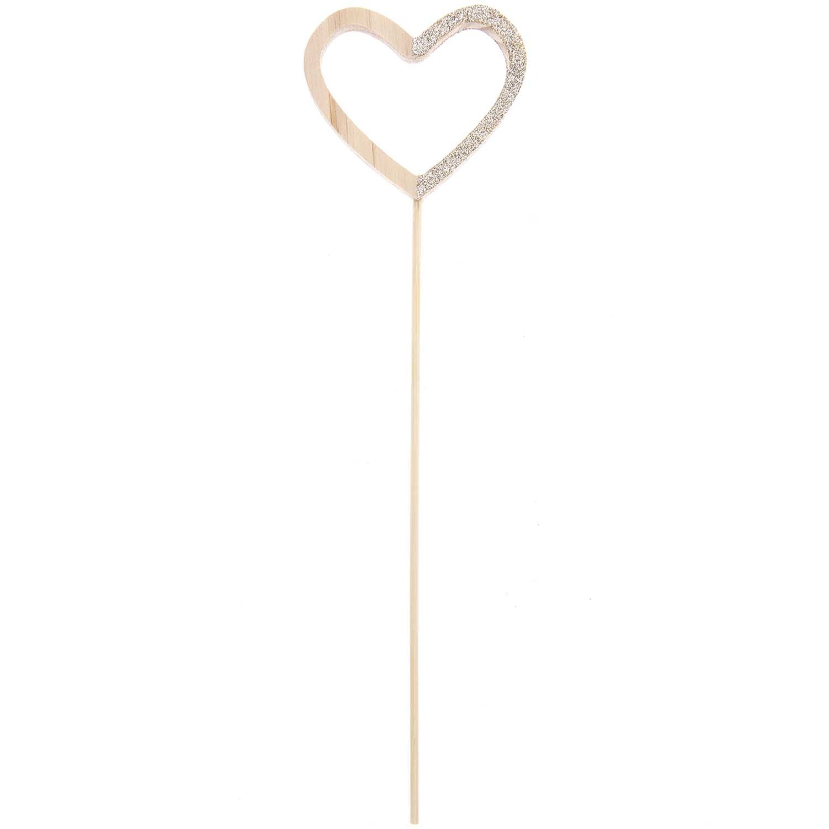 RICO Picker heart wood natural, gold , 28,5x8x1cm