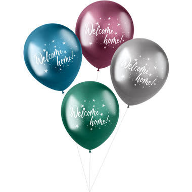 FT Balloons Shimmer 'Welcome Home!' Electrum 33cm - 4 pieces