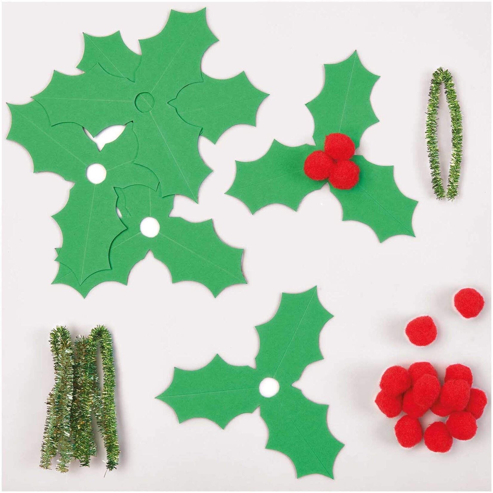 RICO Christmas bauble topper, ilex, green FSC MIX