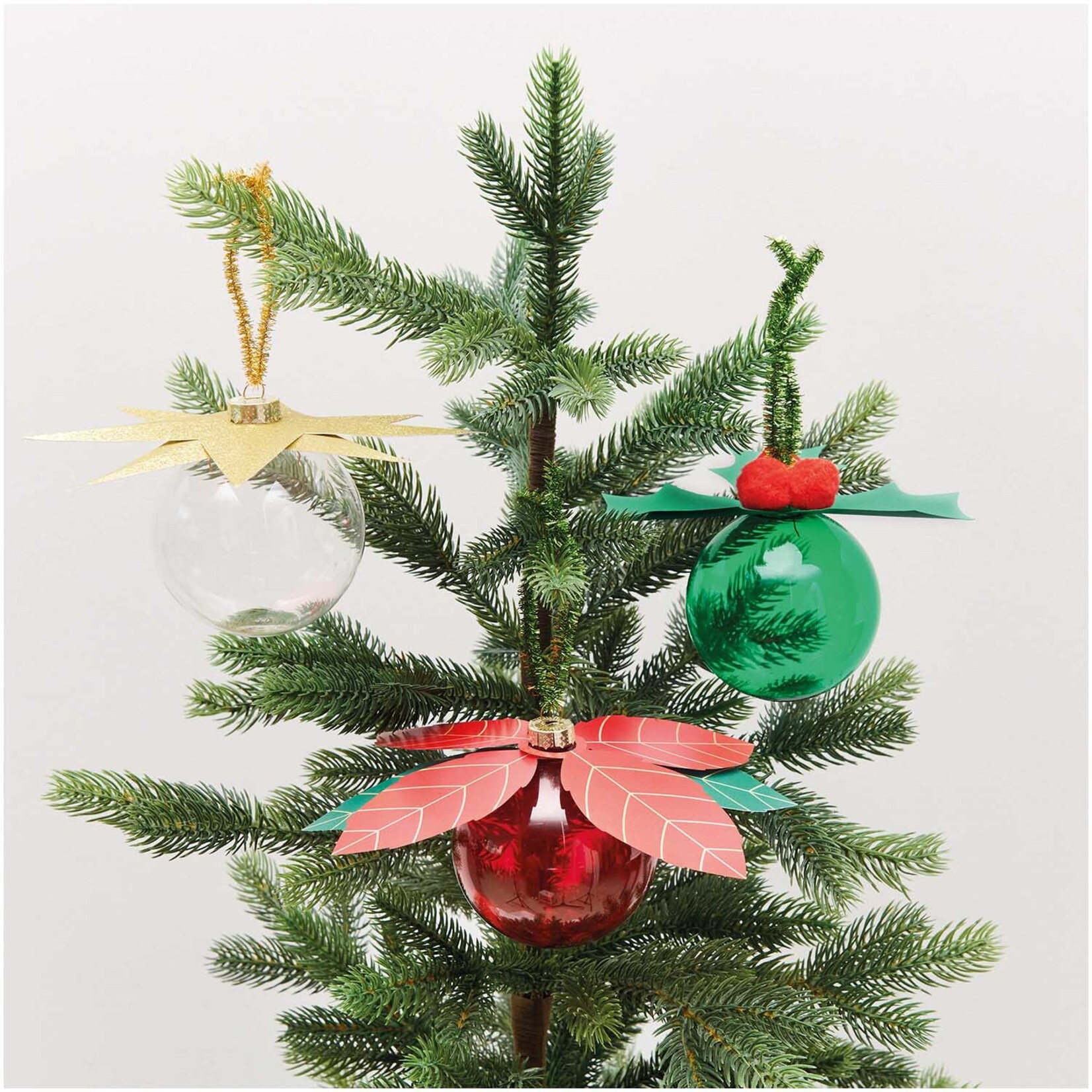 RICO Christmas bauble topper, ilex, green FSC MIX