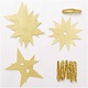 RICO Christmas bauble topper, star, gold FSC MIX