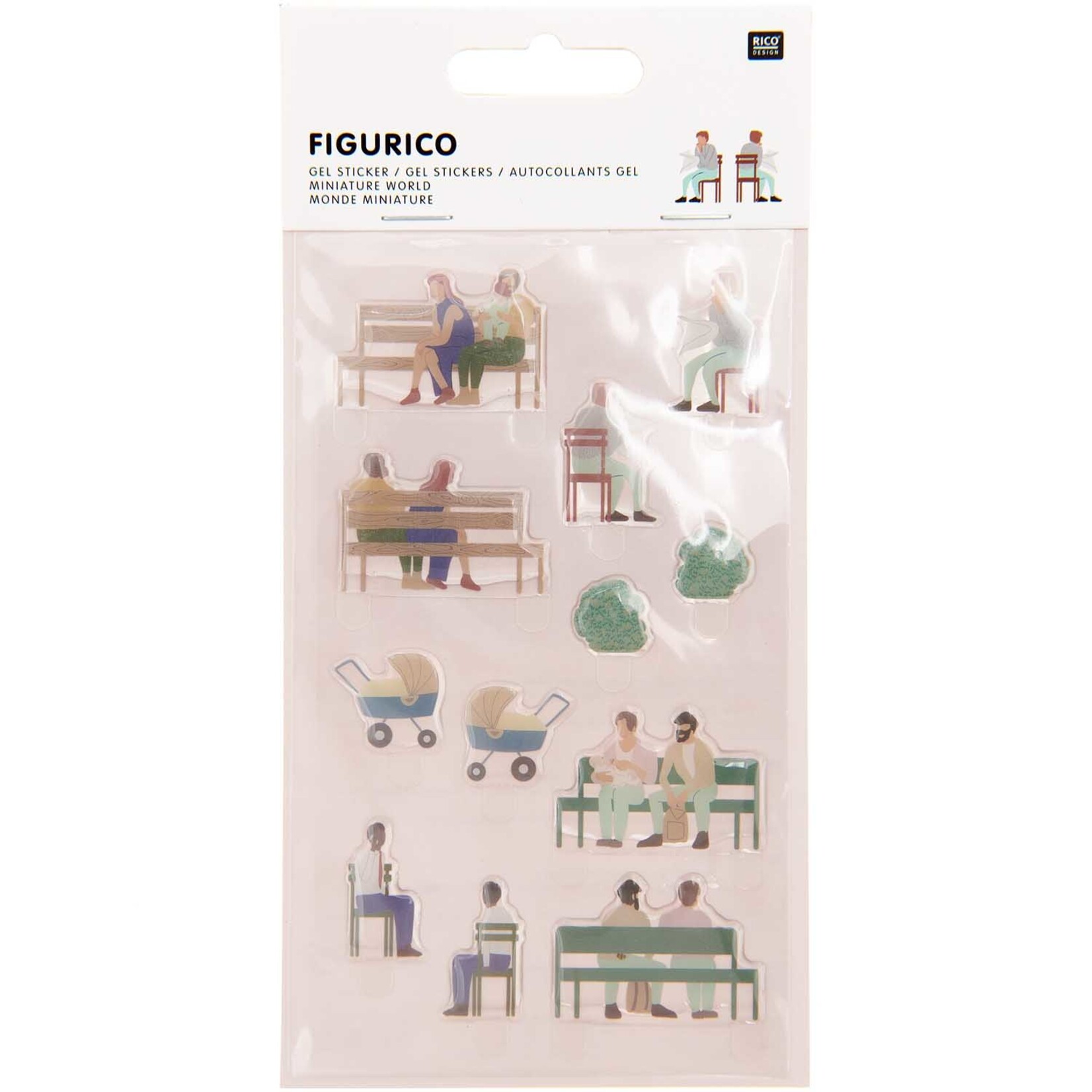 RICO FIGURICO gel stickers, Park benches