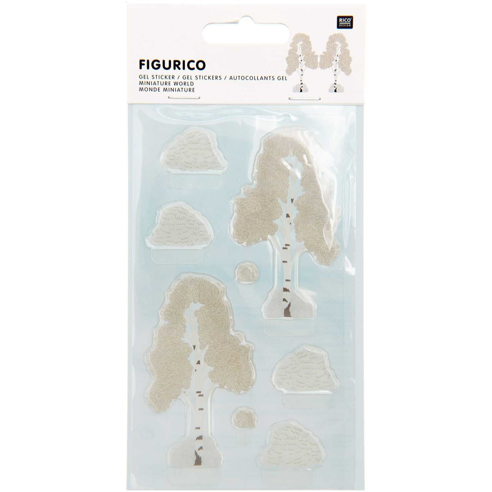 RICO FIGURICO gel stickers, Snowy trees