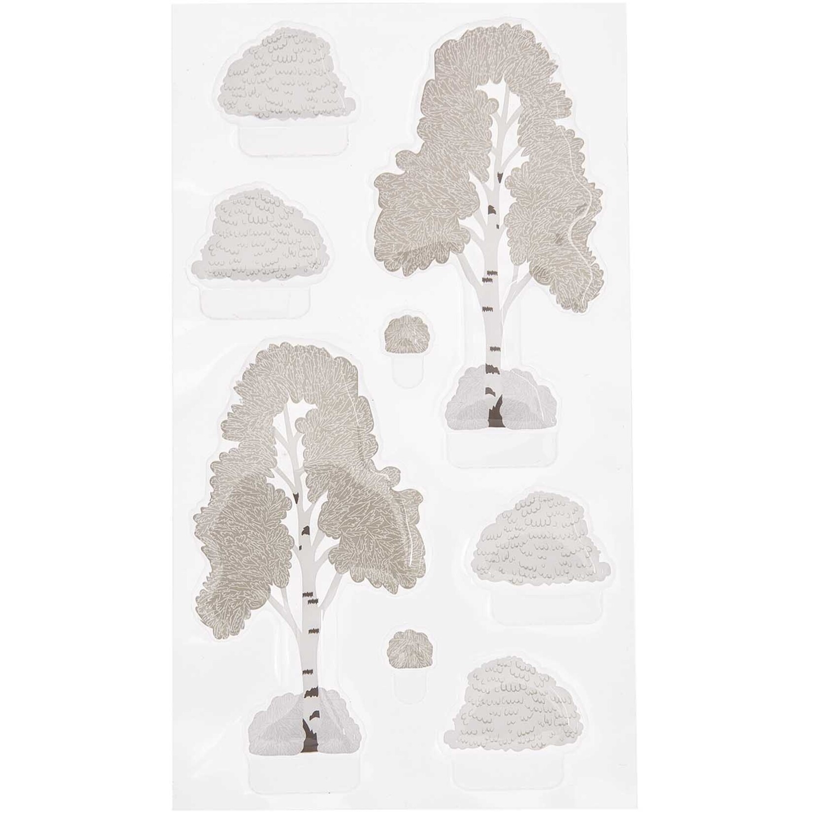 RICO FIGURICO gel stickers, Snowy trees