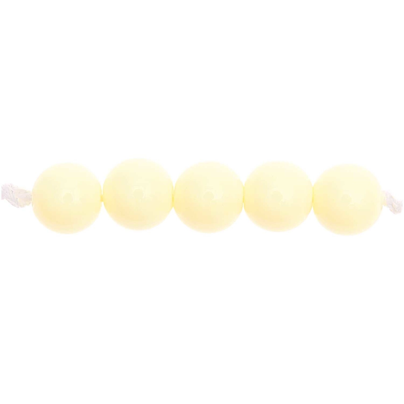 RICO Plastic beads, off white
