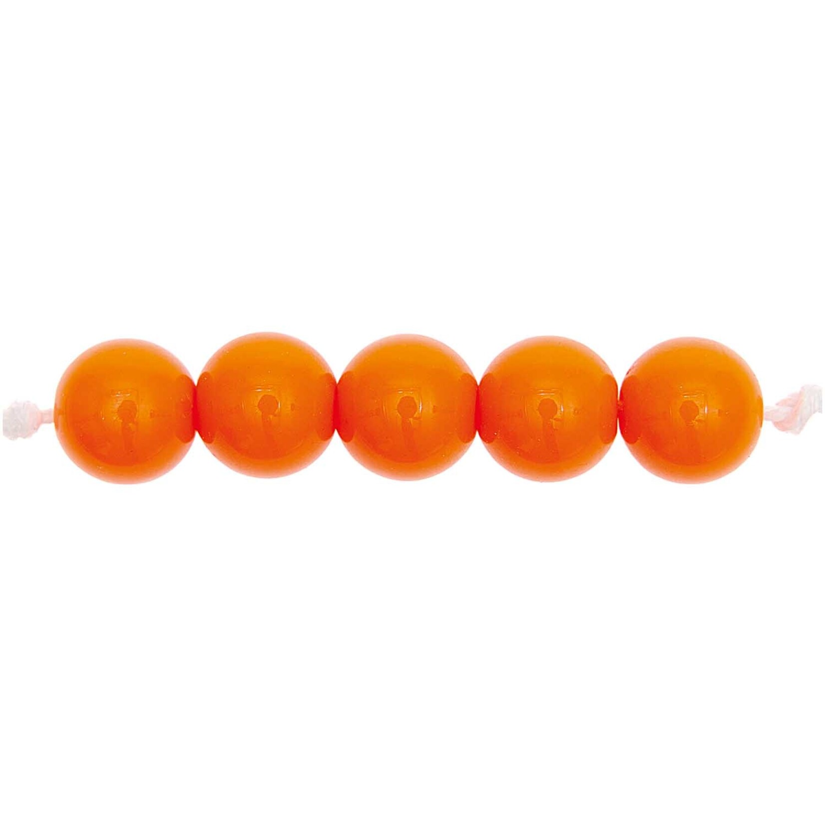 RICO Plastic parels, oranje, 24 stuks, Ã˜ 10 mm