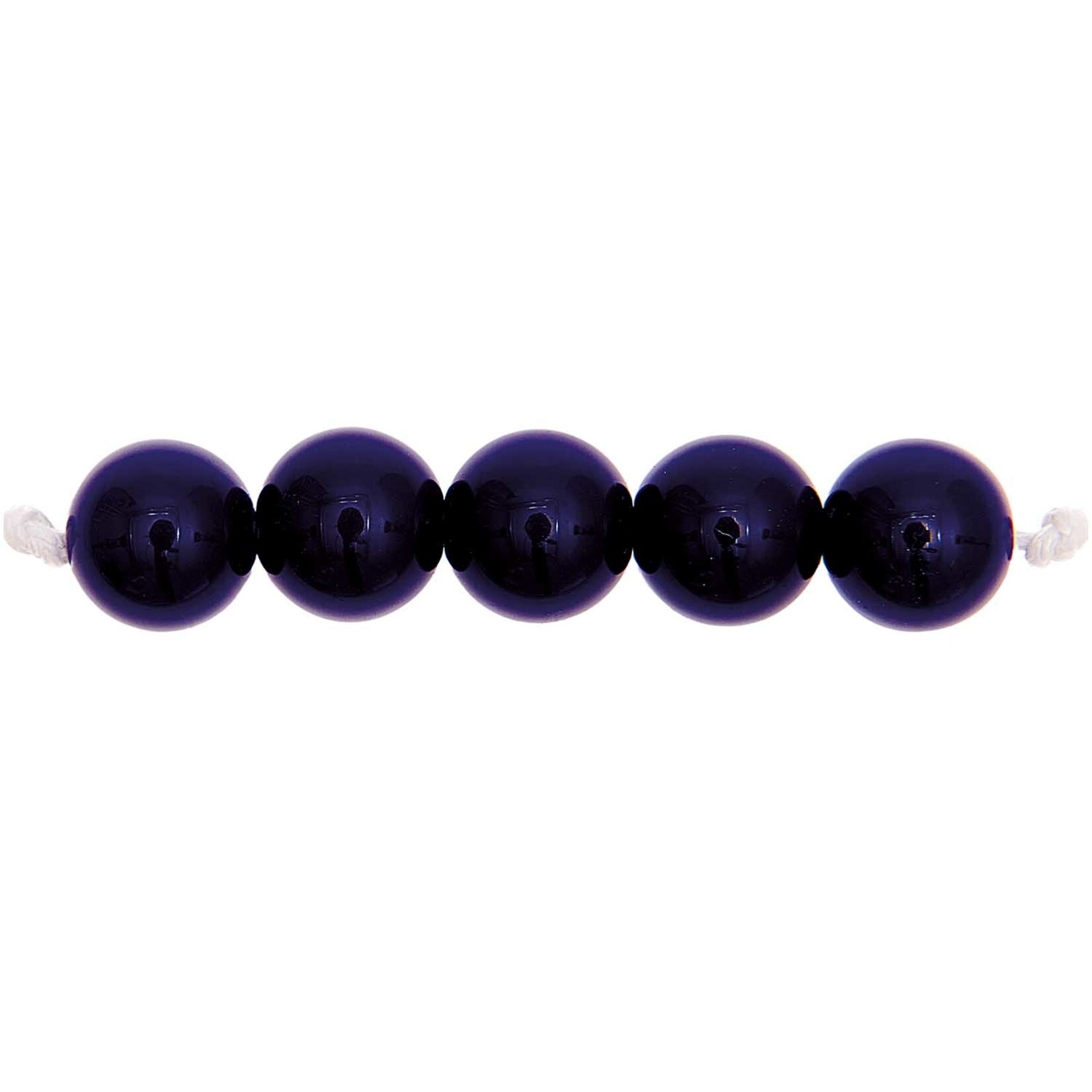 RICO Plastic parels, donkerblauw, 24 stuks, Ã˜ 10 mm