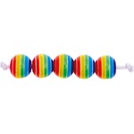 RICO Rainbow beads, round, ÃƒËœ 6 mm