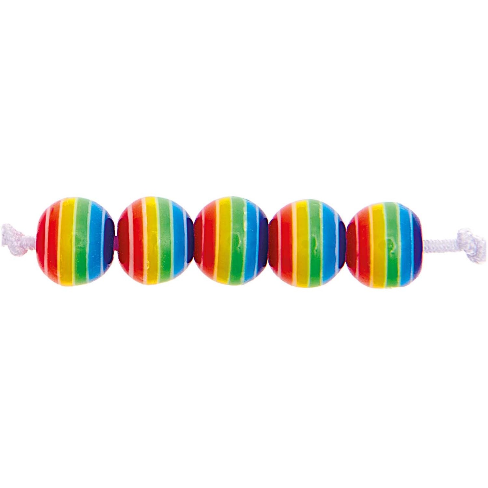 RICO Rainbow beads, round, Ã˜ 6 mm, 80 pcs Ã˜ 6 mm
