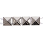 RICO Pyramid beads, square, M, silver