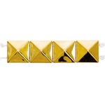 RICO Pyramid beads, square, L, gold