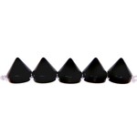 RICO Pyramid beads, round, black