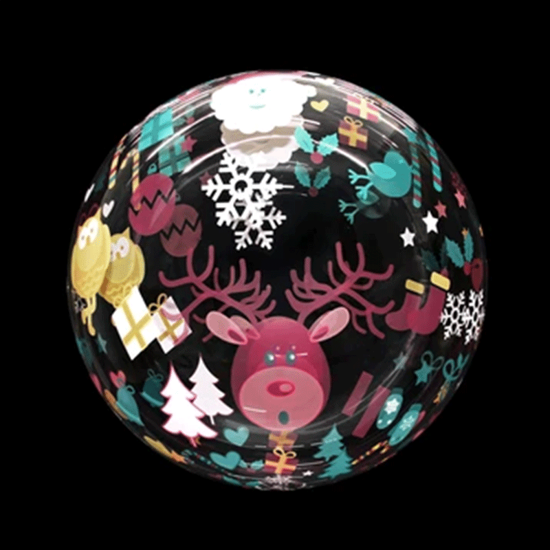 SMP printed bubble rudolph 50 cm