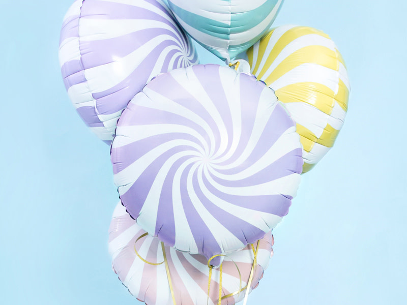 PD Foil Balloon Candy, 35cm, light lilac