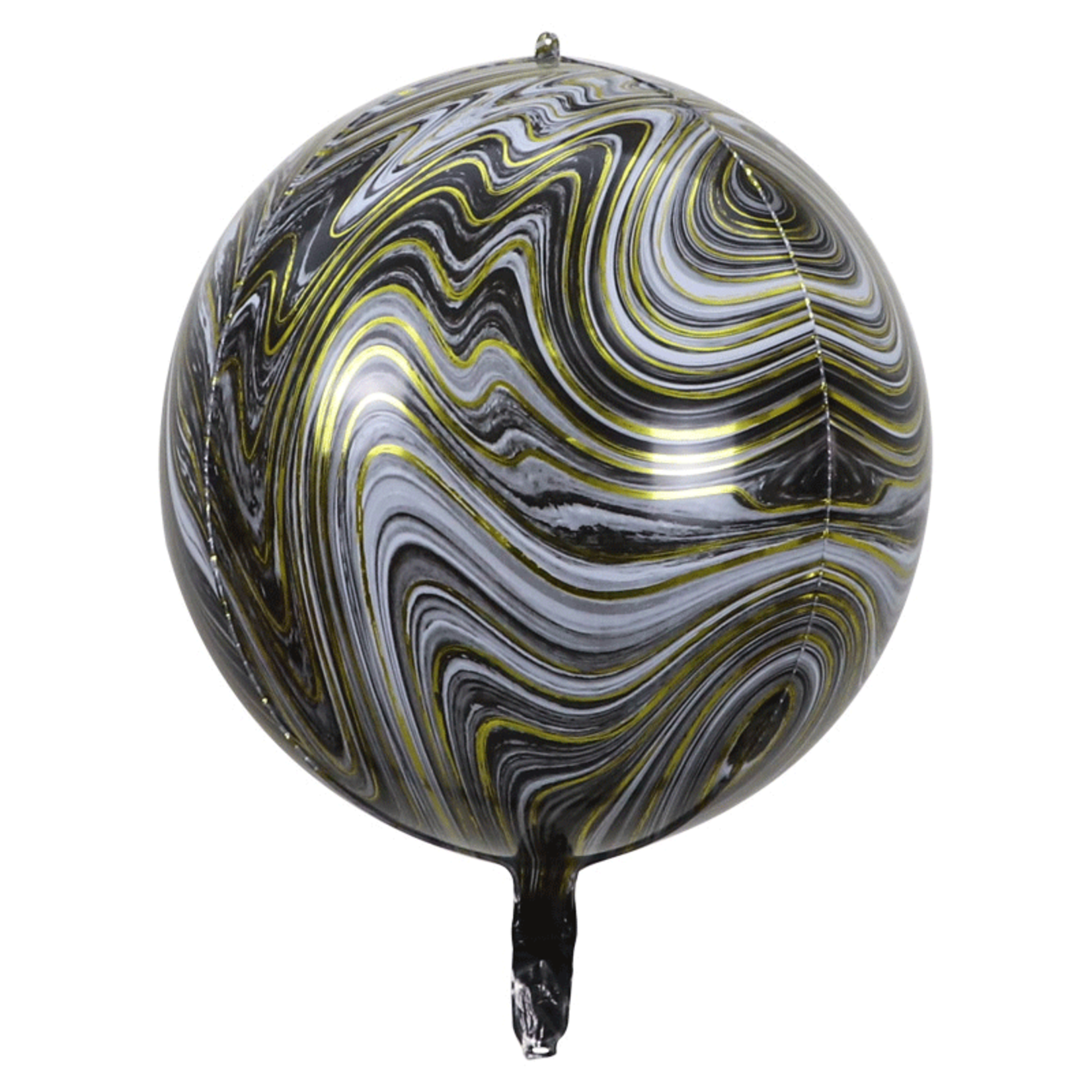 SMP orbz foil balloon marble black/ white/ gold 55 cm