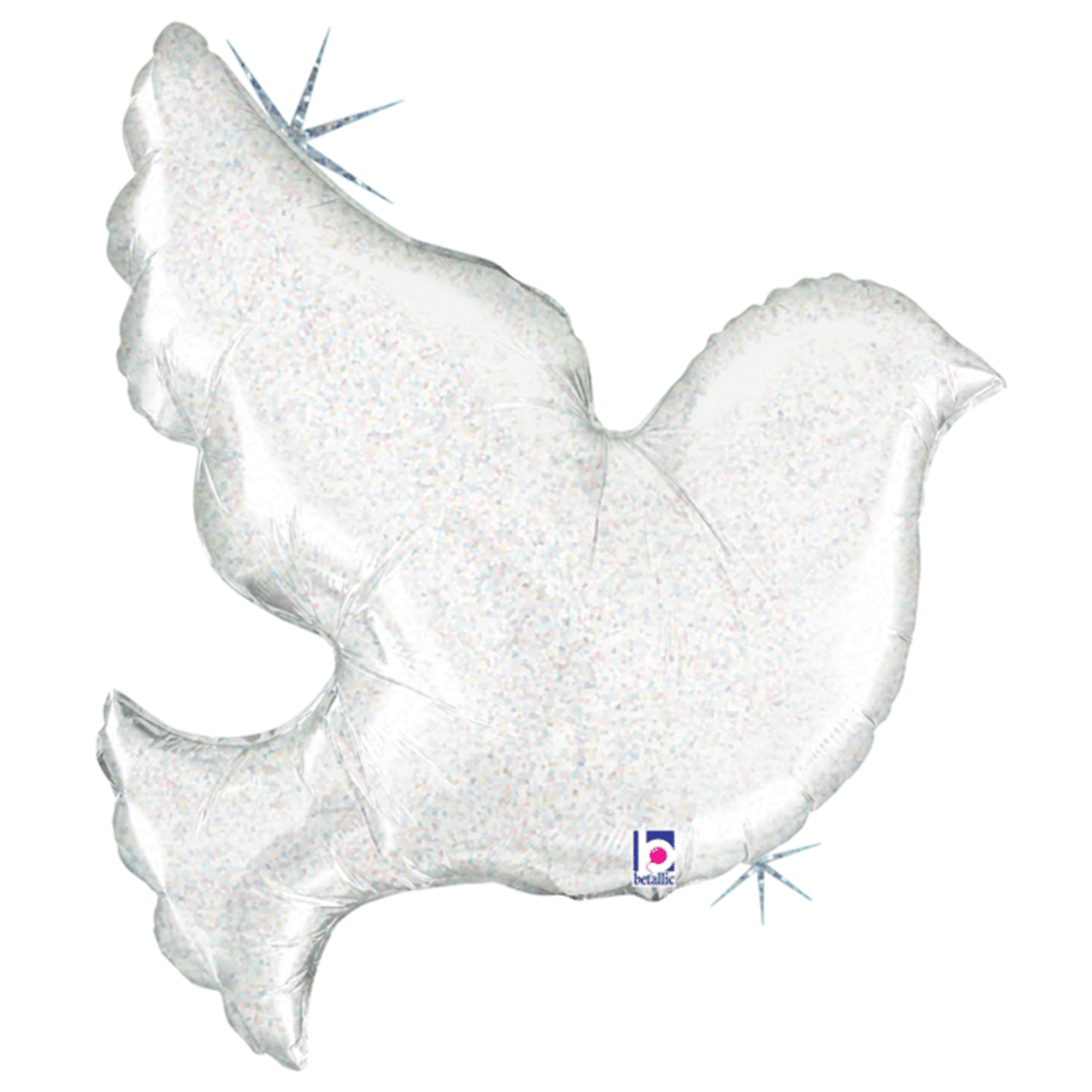 SMP pearl white dove foil balloon 86 cm