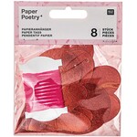 RICO PAPER TAGS, HEARTS, 8 PCS, RED FSC MIX