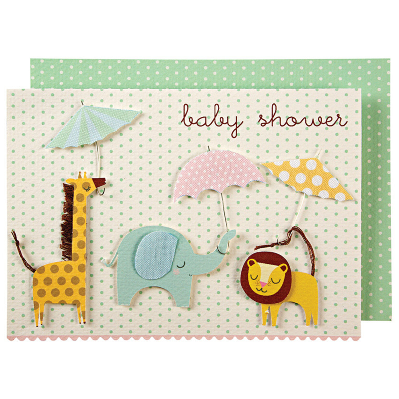 MERIMERI Animals with umbrellas card