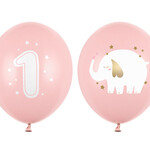 PD Balloons 30 cm, One year, Pastel Pale Pink 50 pcs.